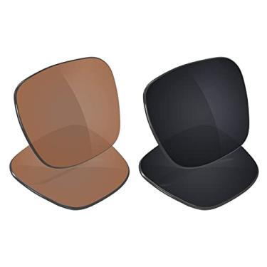 Imagem de Galvanic Lentes de reposição para óculos de sol Oakley Fuel Cell OO9096 - âmbar + preto polarizado - Pacote combo