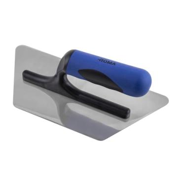 Imagem de Desempenadeira Trapézio Aço Inox Efeito Cimento Queimado