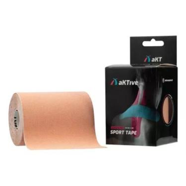 Imagem de Bandagem Elástica Adesiva Fita Kinesio 7,5 Cm X 5 M Aktive Cor Bege - 