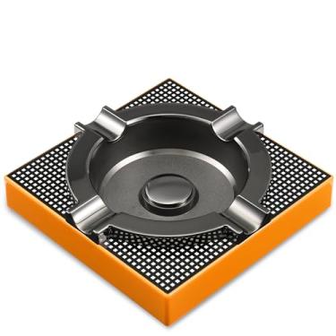 Imagem de Cinzeiro de charuto ao ar livre para decoração de mesa de pátio externo acessórios de charutos bandeja de cinzas exclusiva para charutos para casa interior escritório presentes para homens com caixa