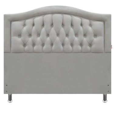Imagem de Cabeceira Casal 140 Cama Box Sophia Provençal Bege Suede Com Pés Plus 