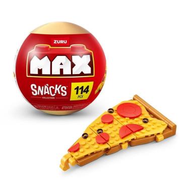 Imagem de Blocos De Montar Max Premium Snacks - Pizza 114 Pçs