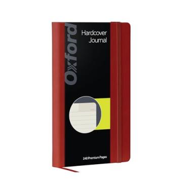 Imagem de Oxford Diário, caderno de escrita forrado, diário do escritor, caderno clássico para escola ou escritório, 240 páginas de papel marfim forrado, 12,7 cm x 21 cm, capa dura vermelha (1014598)