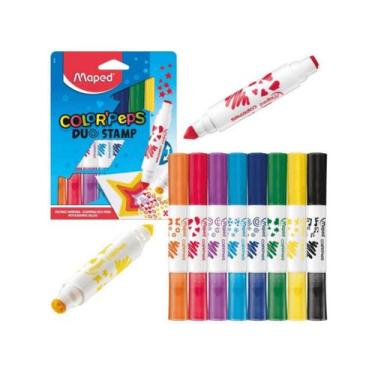 Imagem de Caneta Hidrocor Maped Color Peps Duo Stamp 08 Cores