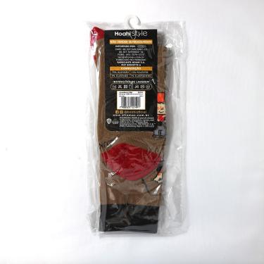 Imagem de PAR MEIAS PERSONAGEM HARRY POTTER CANO LONGO STYLE TAMANHO 39/43 MARROM DESENHOS HERMIONE