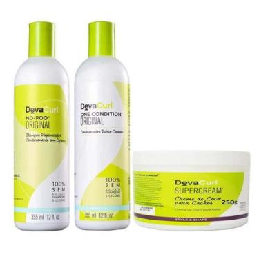 Imagem de Kit Deva Shampoo No-Poo +One Condition 2x355ml +Supercream 250g - Deva