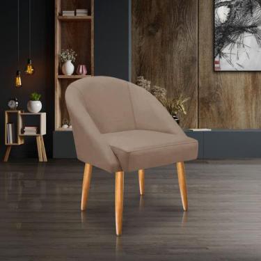 Imagem de Cadeira Lua Veludo Decorativa Luxo Poltrona Lua Sala de Estar, Salão, 