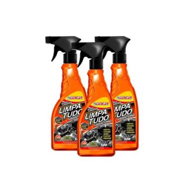 Imagem de Kit 3 Spray Super Limpador Automotivo Limpa Tudo Mais Limpo - Luxcar