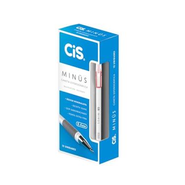 Imagem de Caneta Esferográfica 0.4mm CIS Minus, Vermelha, Caixa com 12 unidades