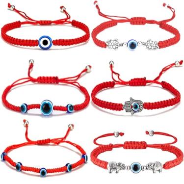 Imagem de Colar de olho turco, pulseira para casais Lucky Ojo Protection Blue Glass Turco Evil Eye Bracelet Necklace for Women Men Girls BFF Friendship Jewelry, Metal, Sem Pedra Preciosa
