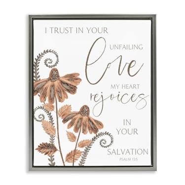 Imagem de Stupell Industries Trust In Your Unfailing Love Gray Floater Canvas Wall Art, design por Annie LaPoint, 25 x 31