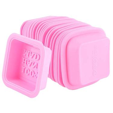 Imagem de Conjunto de Moldes de Sabão Silicone 25pcs 25pcs para Sabão Artesanal, Chocolate, Vela e Bolo - Ferramenta Assadeira DIY Resistente Ao Calor Em Roxo (25 cores rosa)