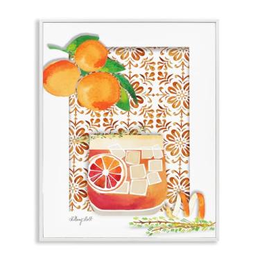 Imagem de Stupell Industries Arte giclée emoldurada branca Negroni com padrão mediterrâneo, design de Hillary Holt, 40 x 50 cm