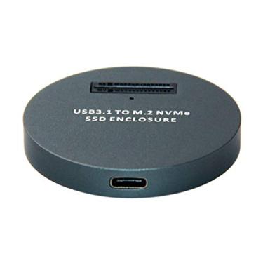 Imagem de cablecc Adaptador USB 3.1 USB-C para NVME M-Key M.2 NGFF SSD PCBA externo tipo vertical cor preta