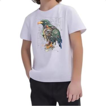 Imagem de Camiseta Infantil Aguia Mecanica Interna Cyberpunk - Alearts, 4