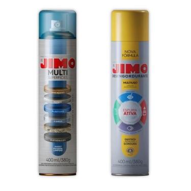 Imagem de Kit 1 Jimo Multi Superfícies Aerossol 400ml e 1 Jimo Desengordurante M