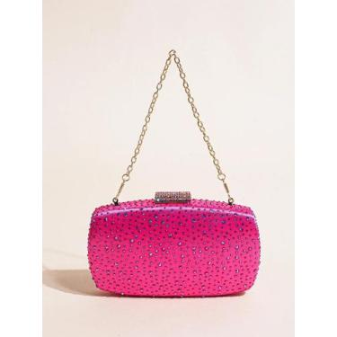 Imagem de Bolsa de Mão Feminina Brilhante com Strass - Ideal para Casamento e Fe