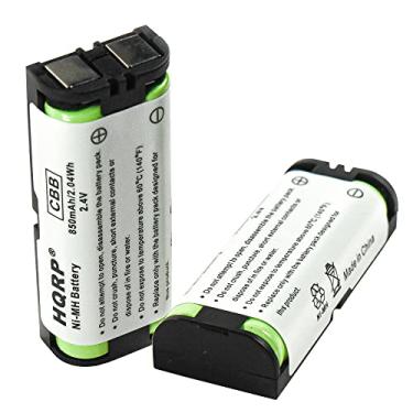 Imagem de HQRP Pacote com 2 baterias de telefone compatíveis com Panasonic HHR-P105 KX-242 KX-2420 KX-TG2420B KX-TG2420W KX-TG2421W KX-TG2422W KX-TG2432PK KX-TG2632PK KX-TGA570S KX-TGA571S Telefone sem fio