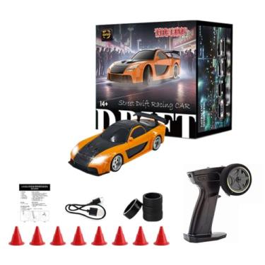 Imagem de MindXplore 1/43 Scale RC Mini Drift Car, 2.4GHz Full Proportional 4WD Remote Control Racing Cars Model with Lights, Li-po Battery 15KM/H and 30 Minutes Runtime (RTR) - Gyro Version