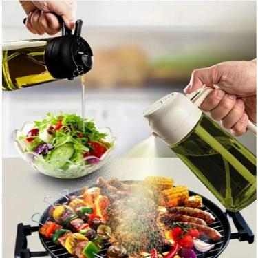 Imagem de Spray Borrifador Dosador 2 em 1 Para Azeite Vinagre Oléo Vidro Modelo 