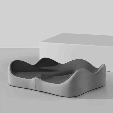 Imagem de Almofada Ergonômica Para Cadeira De Escritório, Almofada De Assento De Carro De Espuma De Memória, Alivia As Costas, Nádegas, Quadril, Cóccix, Dor Ciátic, Black 2, 1pcs 13 * 16 * 3inch