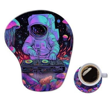 Imagem de Mouse pad ergonômico com descanso de pulso, confortável tapete de mouse em gel para computador, suporte de pulso para laptop, mouse para alívio da dor com base de poliuretano antiderrapante espaço