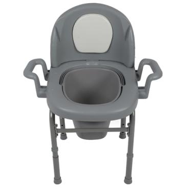 Imagem de Vomada de vaso sanitário portátil de Vomeko, estrutura de cano de aço do vaso sanitário de cabeceira de cabeceira de cabeceira anti -rolagem não deslizamento de altura de rolagem