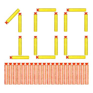 Imagem de Kit Refil 100 Dardos com Ventosas Compatível com Lançadores Nerf