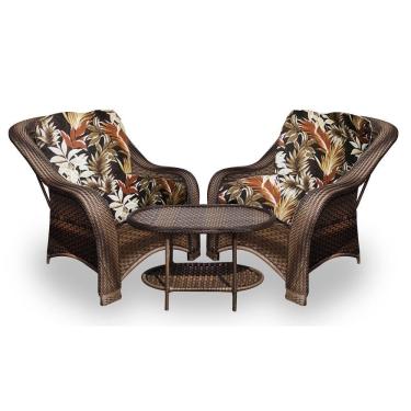 Imagem de Conjunto de Poltronas Fibra Sintética e 1 Mesa Centro