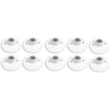 Imagem de Kit Plafon Com Soquete De Porcelana E 27 Branco 10 unidades - SIKA LIG