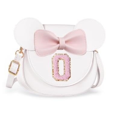 Imagem de Aganmi Linda bolsa tiracolo para meninas 2, 3, 4, 5, 6, 7, 8 anos, presente de aniversário, carteira infantil, Creme, 7.1*6.7*3.1in (18*17*8cm)