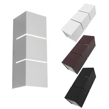 Imagem de Arandela 2 Focos C/ Frisos E Fachos 30cm Externa E Interna Cor:PRETO