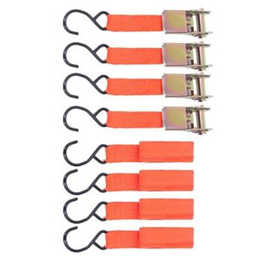 Imagem de Ratchet Tie Down Straps Durable 15in Comprimento 25mm Largura Laranja para Motocicleta Car Cargo Trailer