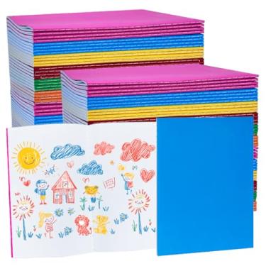 Imagem de CoroRio 48 Packs Blank Journal Notebooks for Kids with 12 Color, 3.5x5.5 Blank Mini Journals Unlined Sketch for Students to Draw or Blank Books for Kids to Write Stories (24 Sheets/48 Pages, 48 Pack)