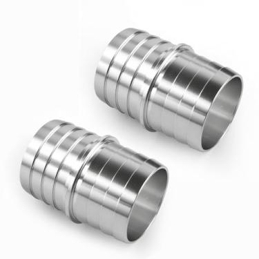 Imagem de CNRAQR Adaptador de alumínio para reparo de acoplador de emenda de mangueira de 3,5 cm, 2 peças