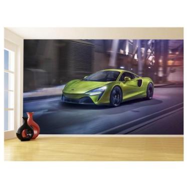 Imagem de Papel De Parede 3D Carro Mc Laren Pista Super 3,5M Car252 - Você Decor