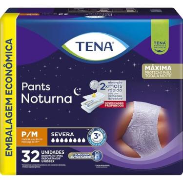 Imagem de Tena Pants Noturna, Roupa Íntima para Incontinência Urinária, P/M - Embalagem econômica, 32 unidades