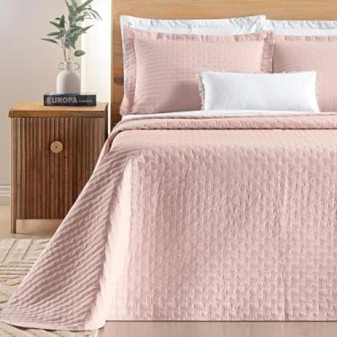 Imagem de Conjunto Cama Casal King Size Lory Bordado 100% Algodao - De Luca Enxo