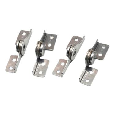 Imagem de Torque 2.0 N.M, dobradiça de eixo de torque de aço inoxidável para mesa dobrável, janelas, portas, guarda-roupa, armários, caixas - rotação suave, durável e fácil - instalar, 2 pares (G + R), prata