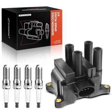 Imagem de A-Premium Pacote De Bobina Ignição 1X E 4 Velas Iridium Compatíveis Com Ford Escape 2001-2004, Focus 2000-2004, Contour Mazda Tribute B2300 Mercury Mystique 2.0L