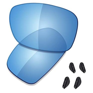Imagem de SAUCER Lentes de reposição premium e protetores de nariz para óculos de sol Oakley Dispute OO9233 High Defense - HD Ocean Polarizado