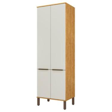 Imagem de Paneleiros Amélia 4 Portas 5 Prateleiras Marrocos/Off White - Pnr Móve