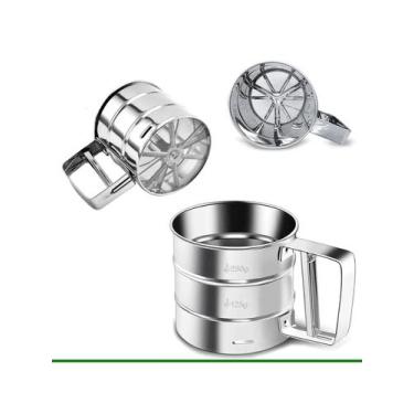 Imagem de Peneira Polvilhador Manual Aço Inox SNH25 Snel Home, Prata, único