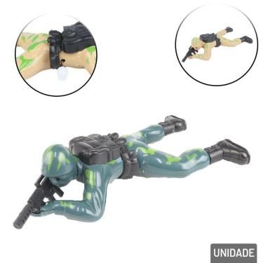 Imagem de Boneco Militar à Corda Deitado Soldado Combate - Tudo em Caixa