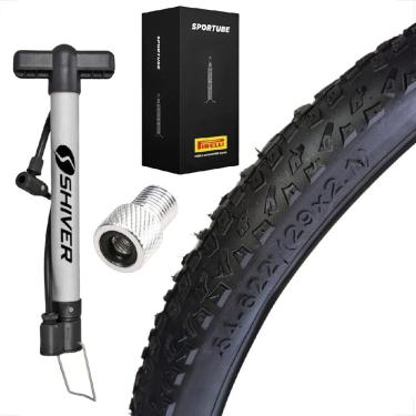 Imagem de Pneu Bike Bicicleta Mtb Diomond 29 X 2.10 Force Excess Scorpion + Camara + Bomba + Adaptador Bico