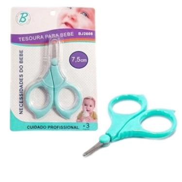 Imagem de Tesourinha Para Unha Do Bebê Ponta Redonda 7.5 cm - tesoura bebe - Cuidados Cortador -...