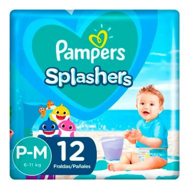 Imagem de Fralda Descartável Pampers Splashers Piscina P/M 12 Unidades