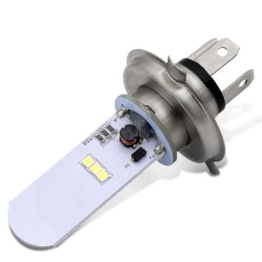 Imagem de Lâmpada Farol Moto Branca Cavalinho (LED 8000K + 2 LEDS PAINEL AZUL)
