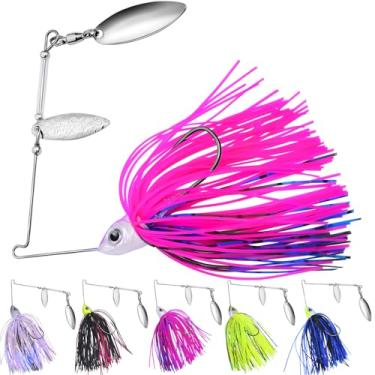 Imagem de Isca de pesca Spinnerbait, kit de iscas giratórias de metal duro para robalo truta lúcio salmão walleye água doce água salgada Spinner-Bait isca de pesca de robalo 5 peças/conjunto 14,2 g