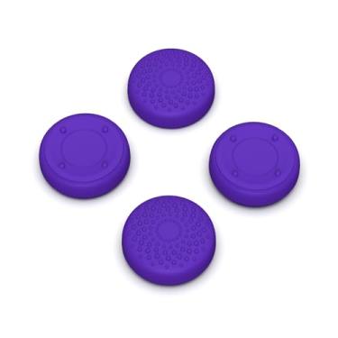 Imagem de playvital Tampas De Proteção Para Joysticks Lcd E Oled Do Steam Deck, Acessórios Silicone - Design Com Pontos Em Relevo Roxo